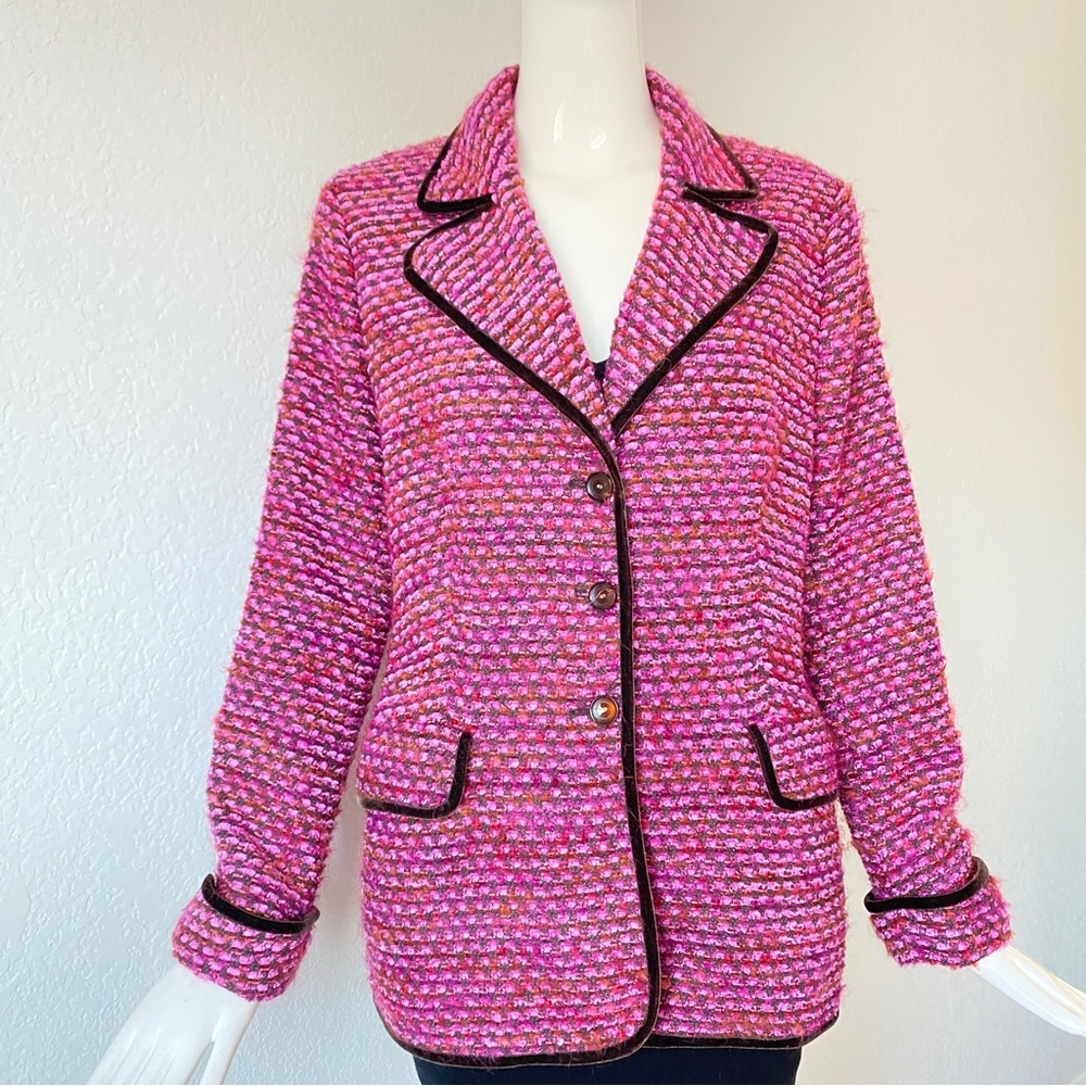 Escada pink tweed jacket